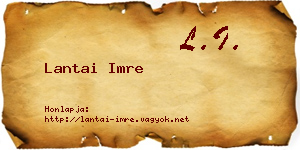 Lantai Imre névjegykártya